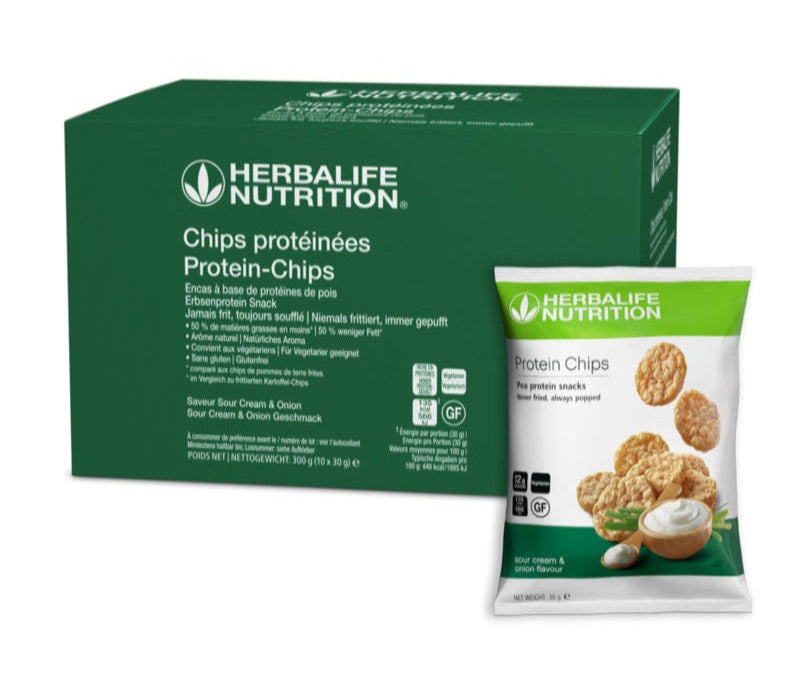 Herbalife Protein Chips - 10x30g Sour cream & onion
