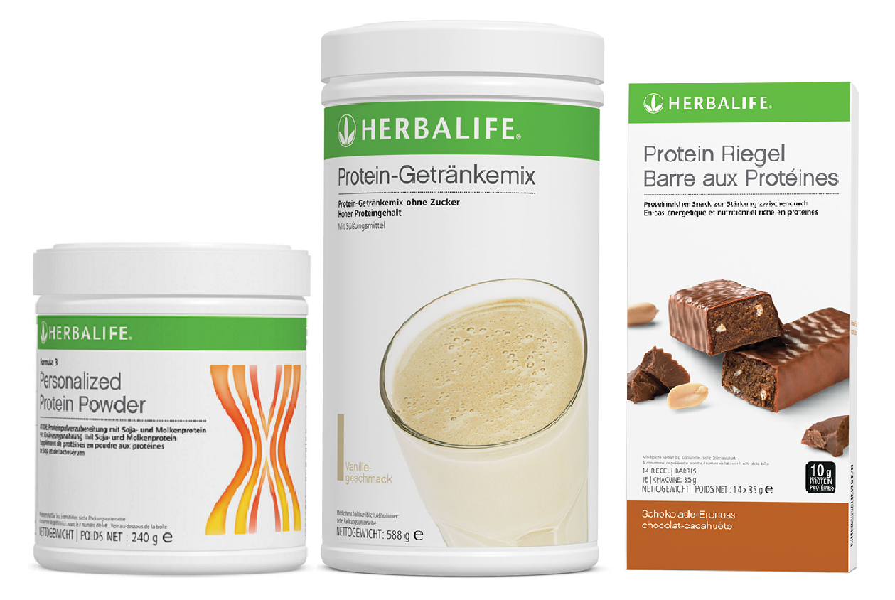 Herbalife Gesamt Protein Paket (Protein-Getränkemix, F 3, Protein Riegel)